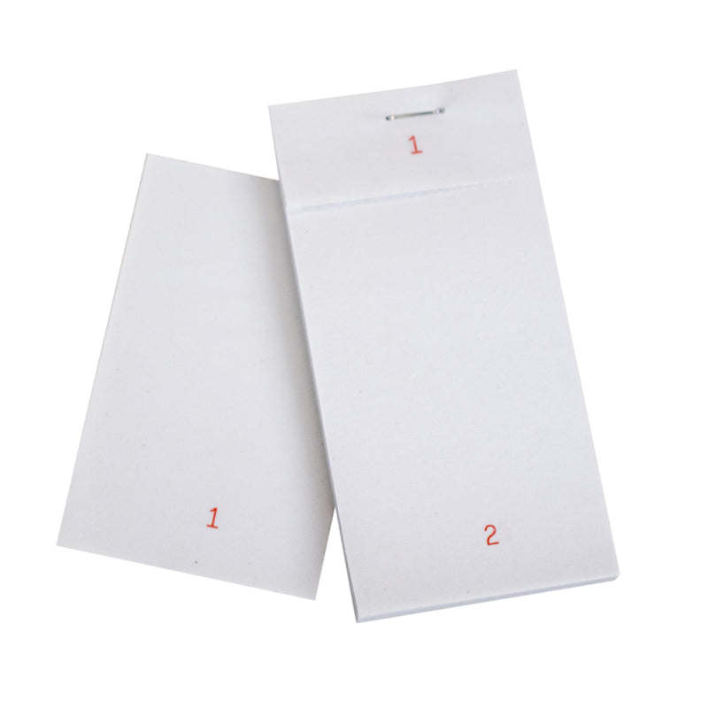 1 ply Restaurant Order Pads (100 pads) White 2.5"x5" (63mmx127mm) (100 sheets per pads), PAD12-SP waiter/waitress order pad