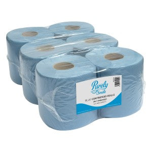 Blue centrefeed roll 2-ply