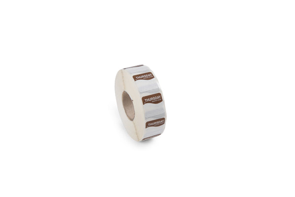 1100374 - Thursday - 19mm x 19mm Dissolvable Labels DM 1000 Labels Per Roll