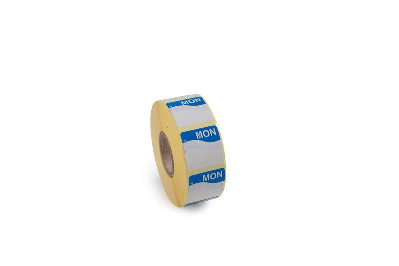 1100341 - Monday - 25mm x 25mm Removable Label - 1000 Labels Per Roll