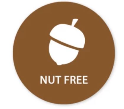 118551 - Dietary Alert Label Nut Free 25mm 1000 per roll