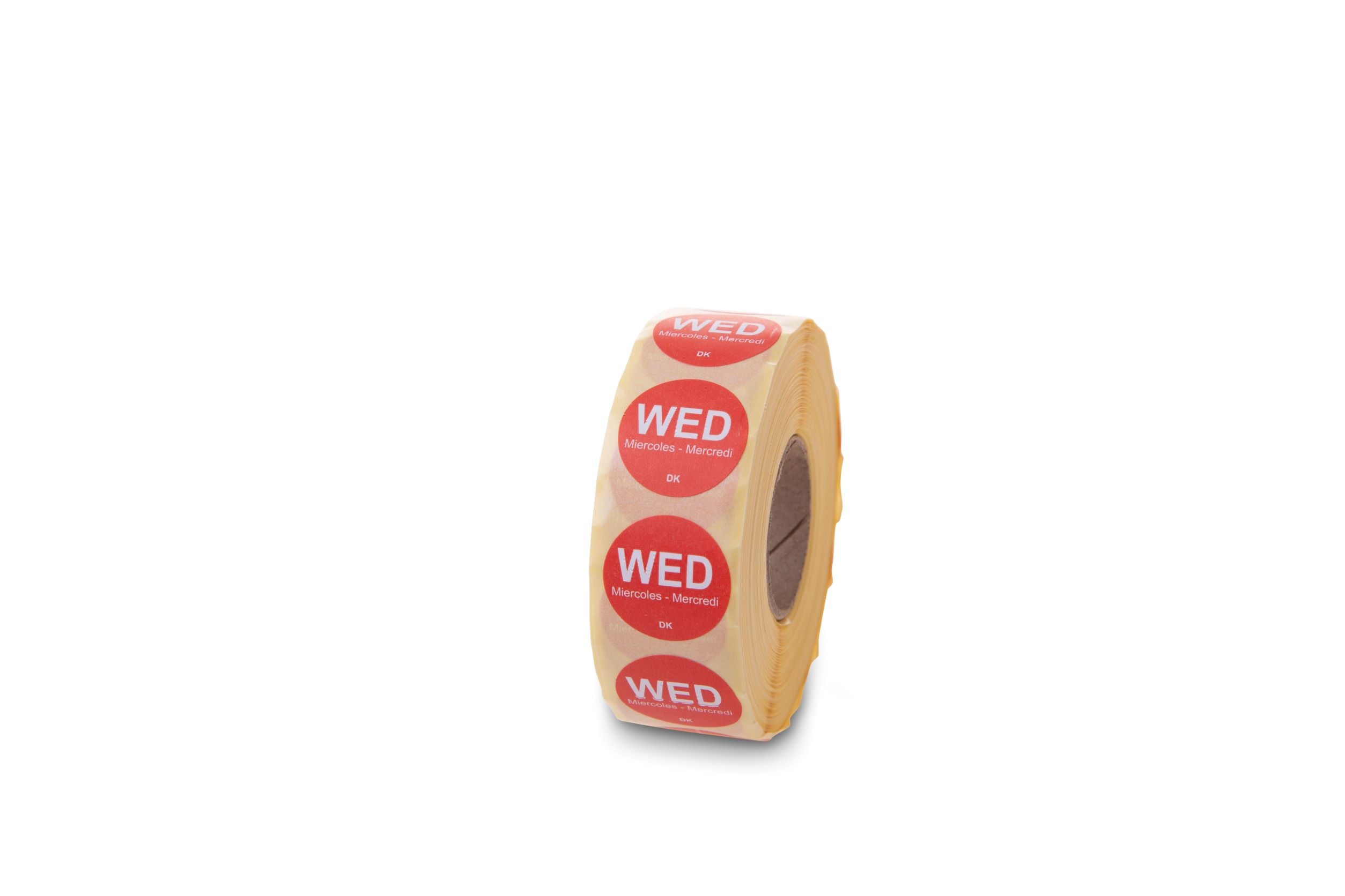 19mm Circle days of the week labels, REFILL (All 7 days 1000 labels per roll).